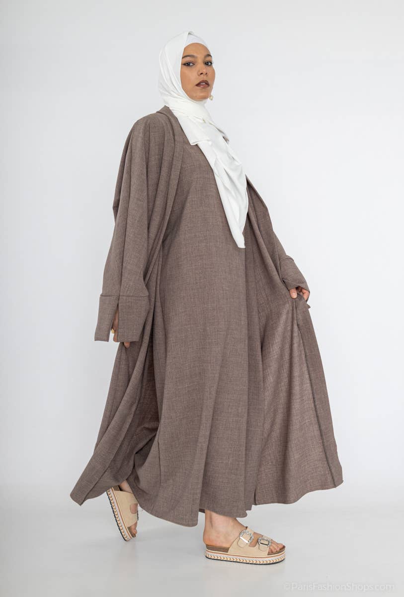 Abaya Kimono de 2 Piezas – Elegancia y Fluidez
