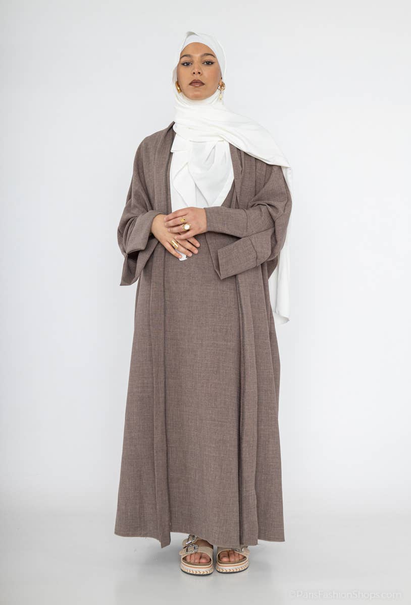 Abaya Kimono de 2 Piezas – Elegancia y Fluidez